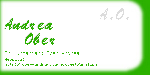 andrea ober business card